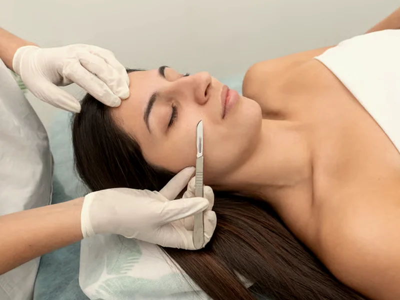 A gentle dermaplaning treatment
